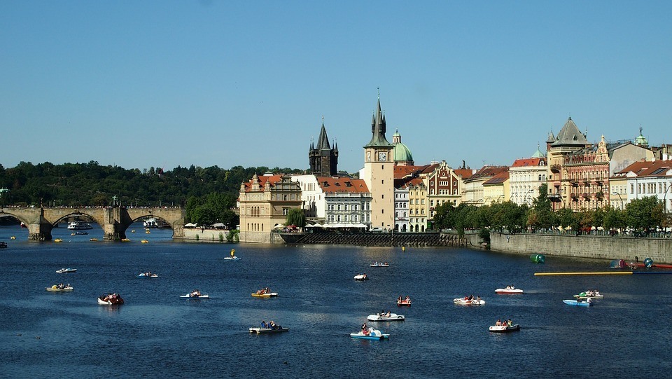 Vodné bicykle na Vltave