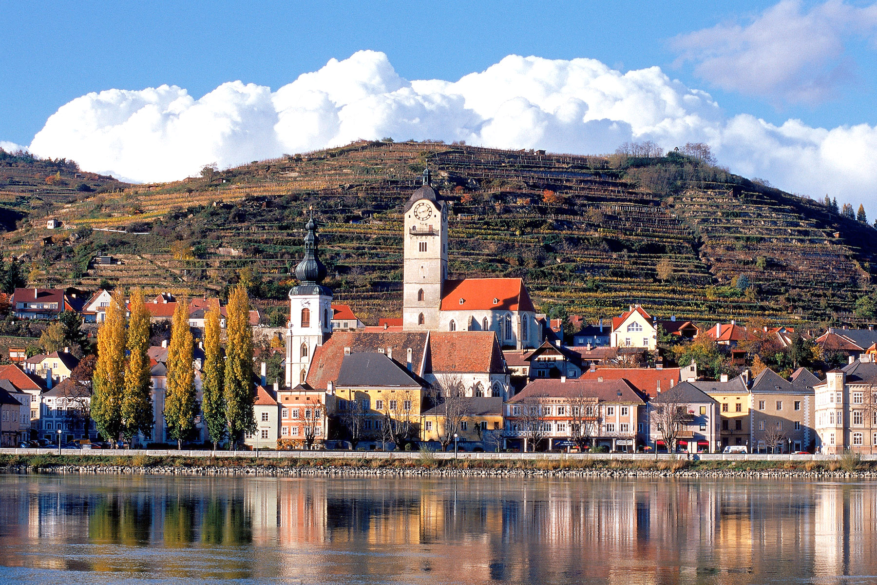 Panorama of Stein and Krems on the Danube