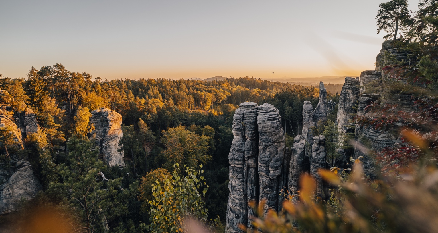 Sandstone towers in Bohemian Paradise